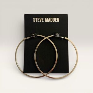 Steve Madden Silver Hoop Earrings